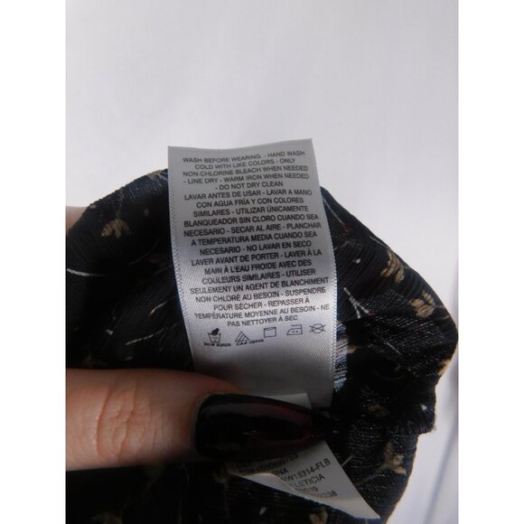 Jessica Simpson XL Black Print Smocked Cami Strappy Back - Picture 11 of 11